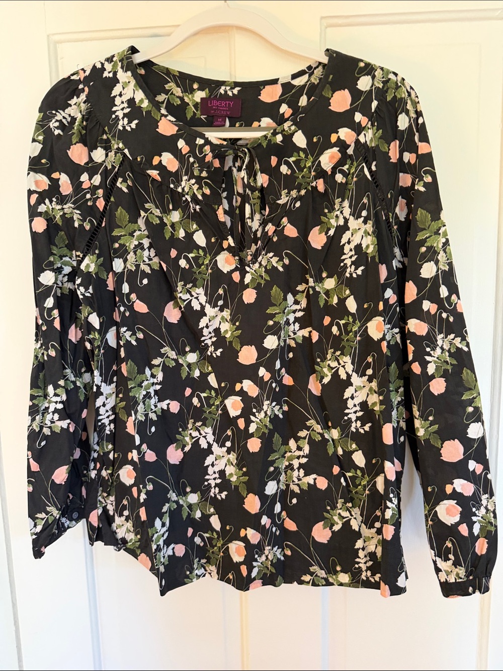 Point Sur peasant top in Liberty® poppy dream sz M